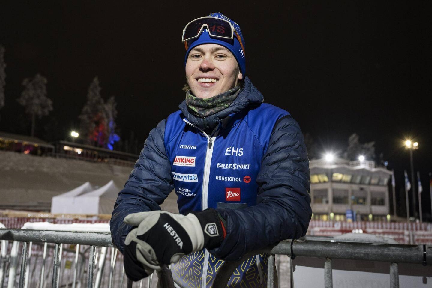 Leevi Tarjanne hymyilee kisapaikalla
